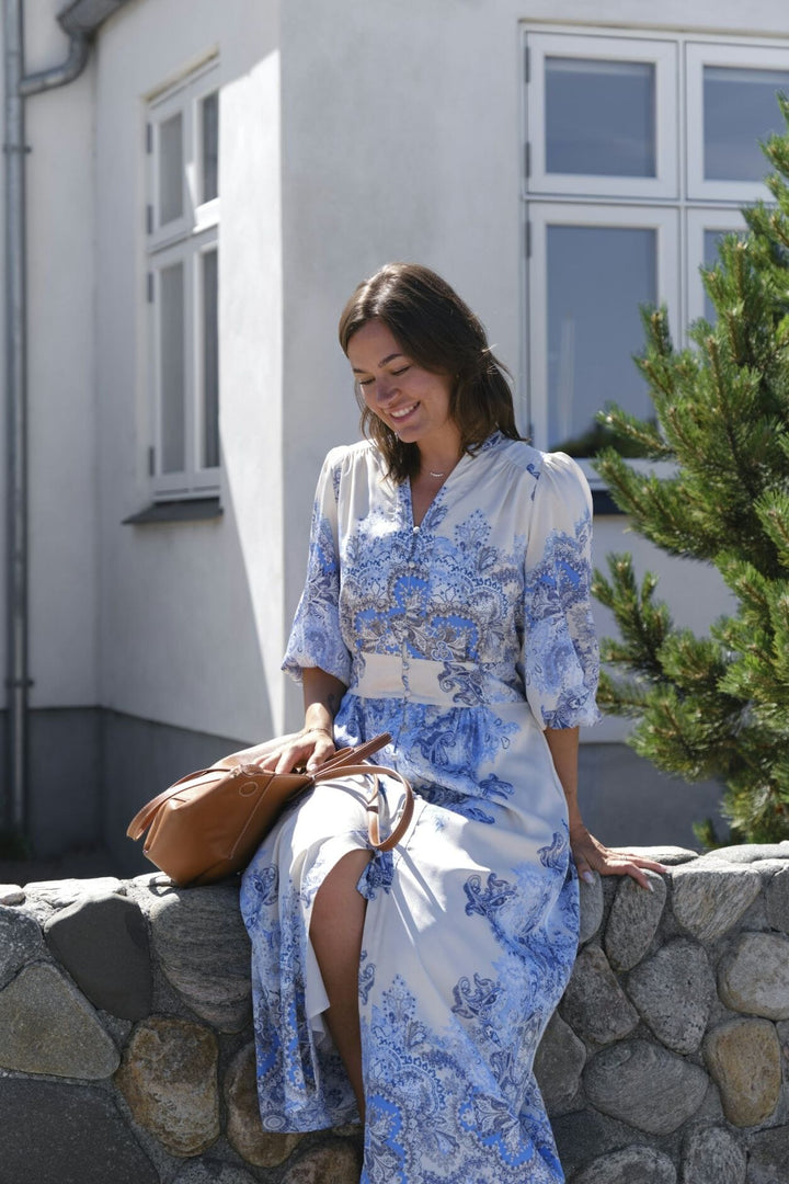 Neo Noir - Stellar Artist Paisley Dress 165339 - 510 - Powder Blue Kjoler 