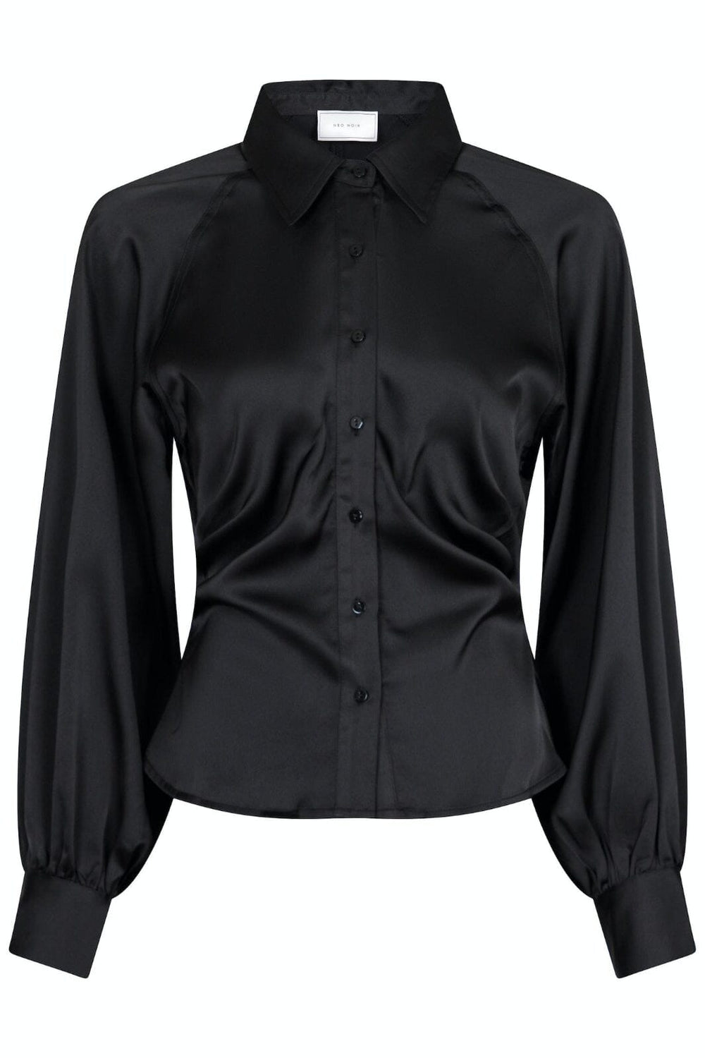 Neo Noir - Susannah Sateen Shirt - Black Skjorter 