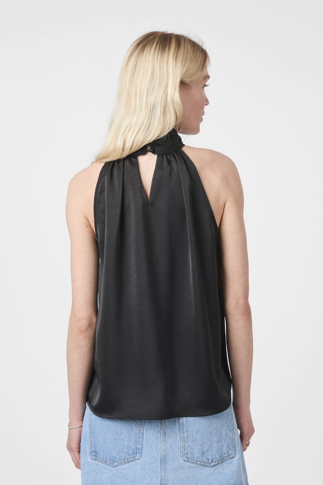 Neo Noir - Svala Heavy Sateen Top 165635 - 100 - Black