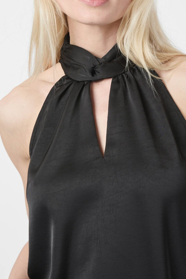 Neo Noir - Svala Heavy Sateen Top 165635 - 100 - Black