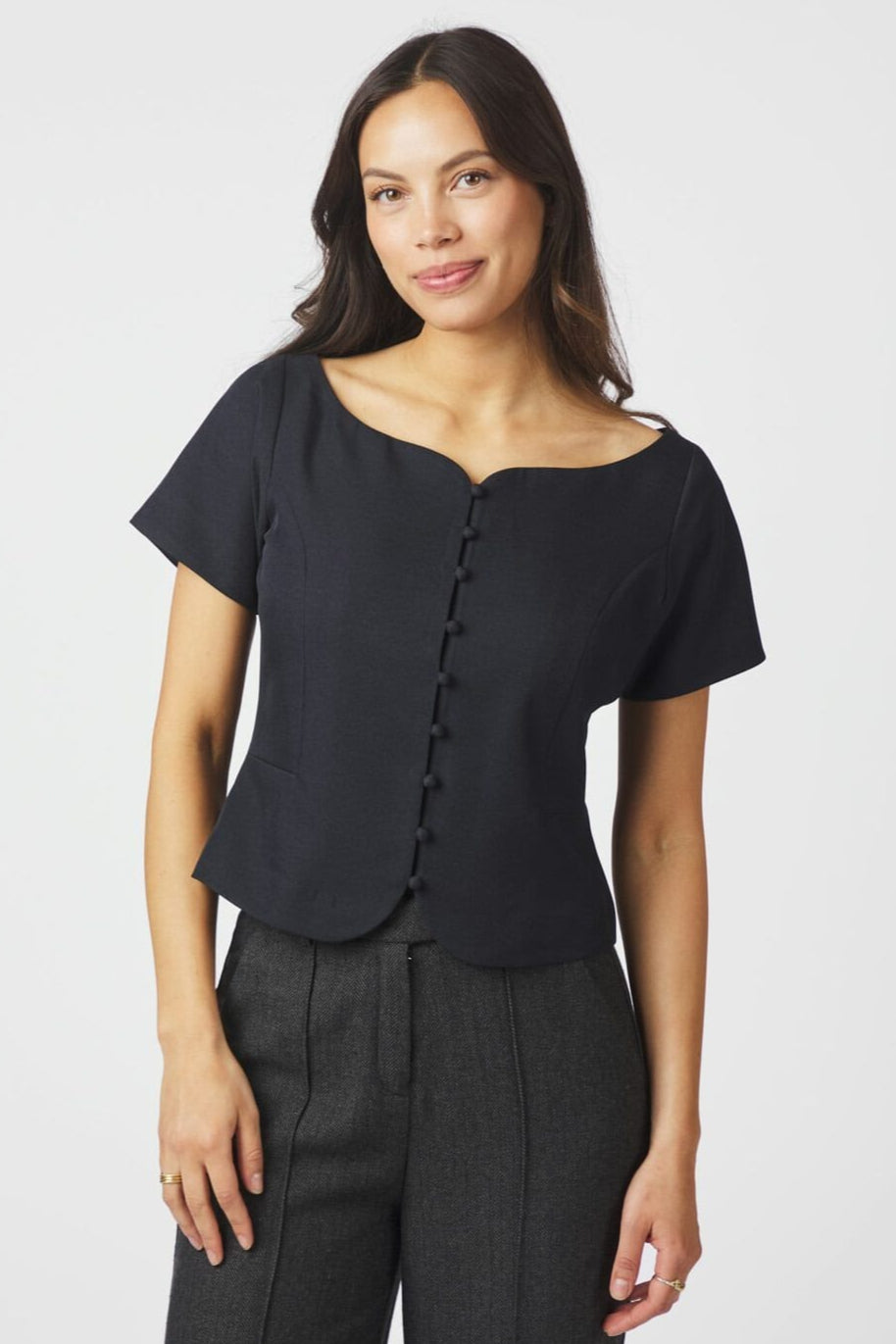 Neo Noir - Tango Structure Top 165513 - 702 - Dark Navy