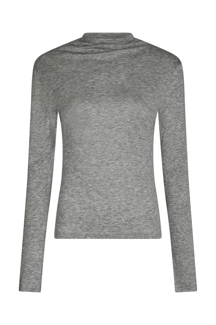 Neo Noir - Teddu Fine Rib Blouse 167164 - 136 - Antracit Melange