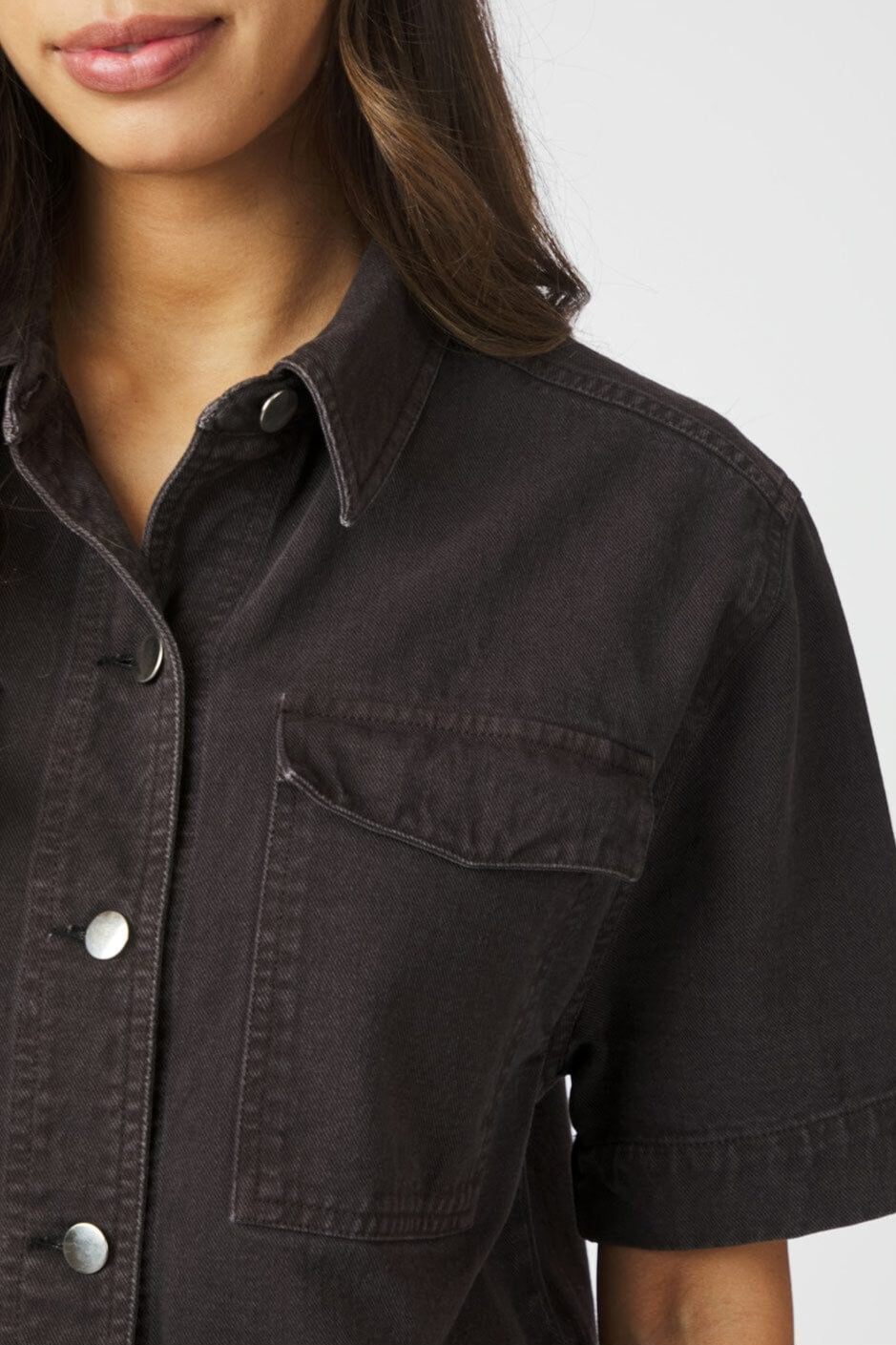 Neo Noir - Tiki Solid Shirt 166370 - 676 - Dark Brown