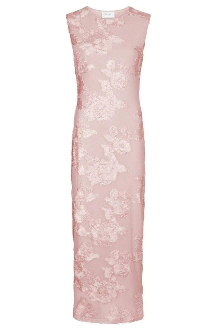 Forudbestilling - Neo Noir - Tiranna Big Flower Mesh Dress 166824 - 754 - Light Pink Kjoler 