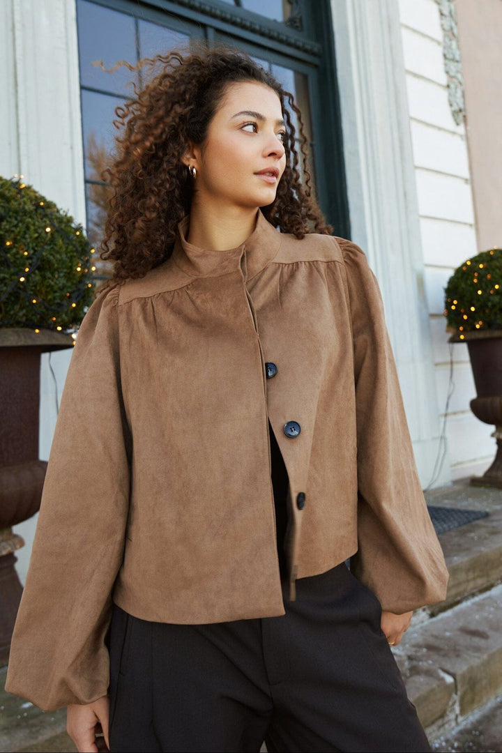 Neo Noir - Tirsa Faux Suede Jacket 168389 - 604 - Cognac Jakker 