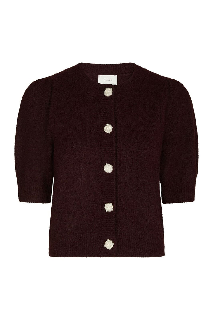 Neo Noir - Trudy Deco Knit Cardigan 164514 - 682 - Wine