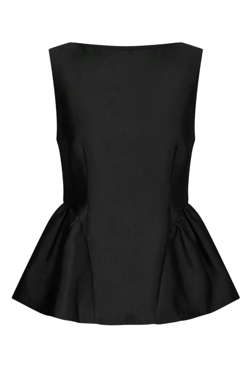 Neo Noir - Ulrica Dull Satin Top 170592 - 100 - Black Toppe 