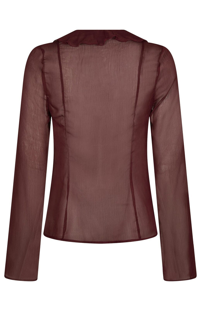 Neo Noir - Valappa Chiffon Blouse 166668 - 682 - Wine