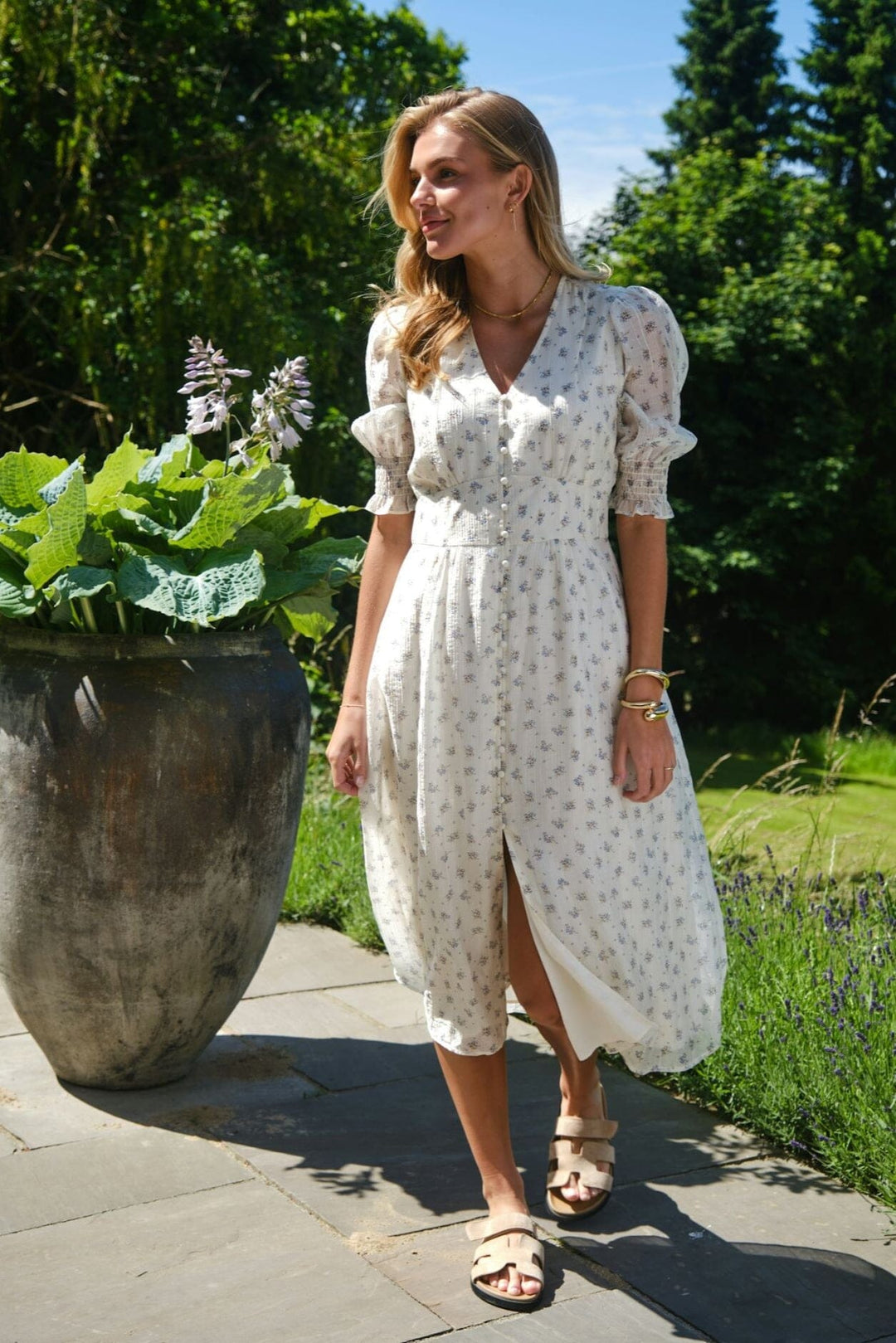 Neo Noir - Valley Soft Fleur Dress 166218 - 122 - Creme Kjoler 