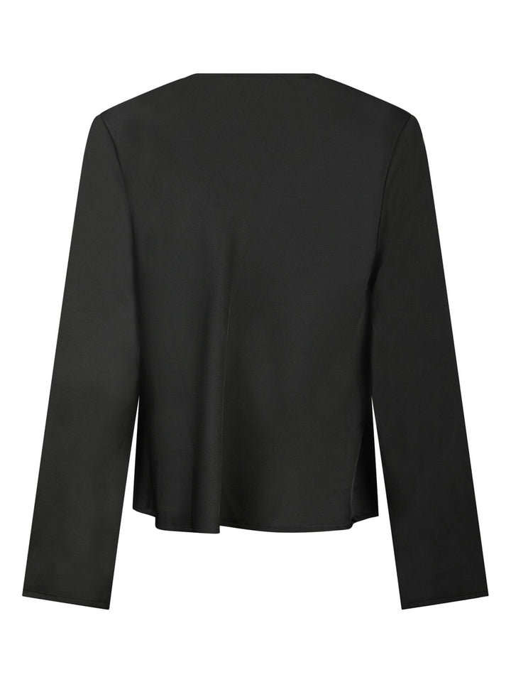 Neo Noir - Vallista Soft Satin Blouse 163844 - Black Bluser 