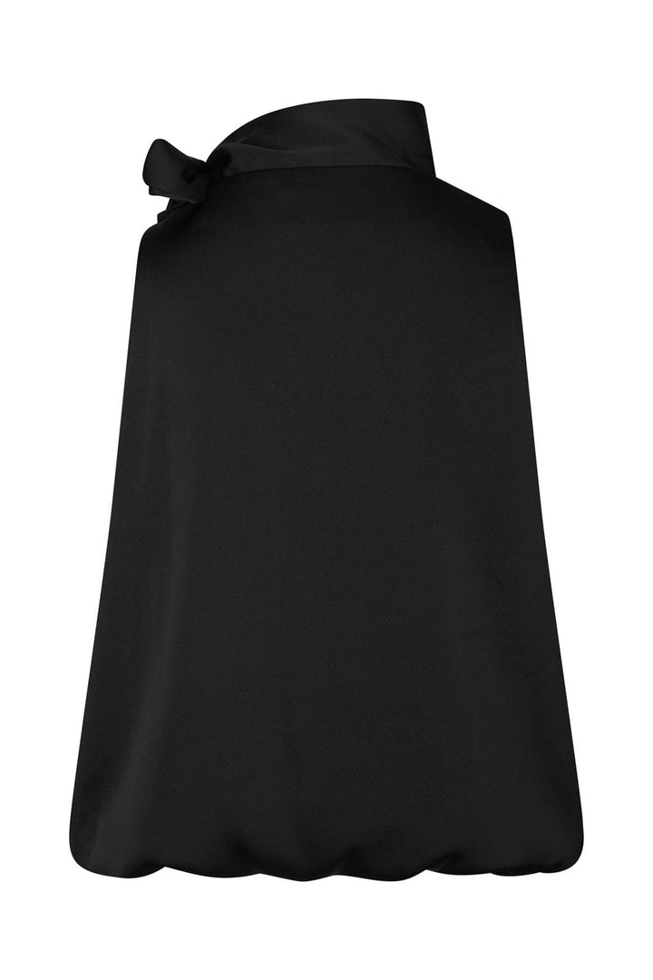 Neo Noir - Veda Drapy Satin Top 166605 - 100 - Black