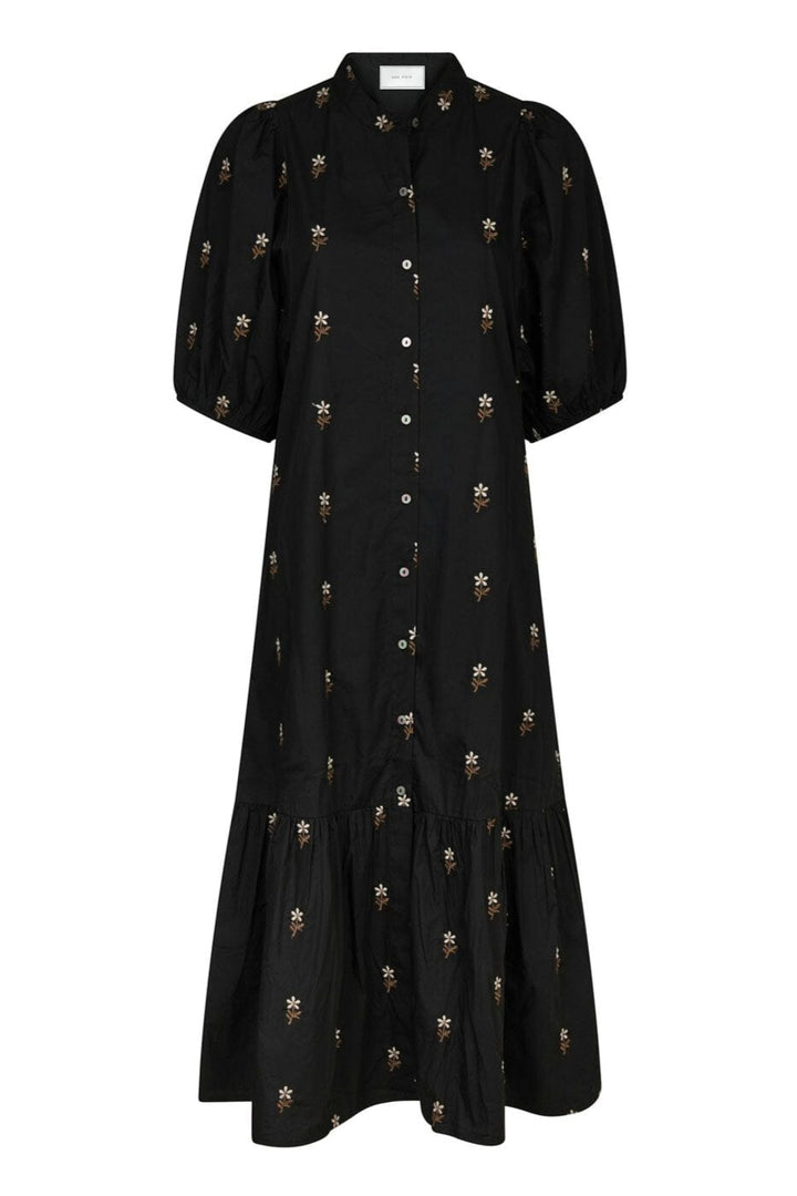 Neo Noir - Veronica Flower Emb Dress 166846 - 100 - Black
