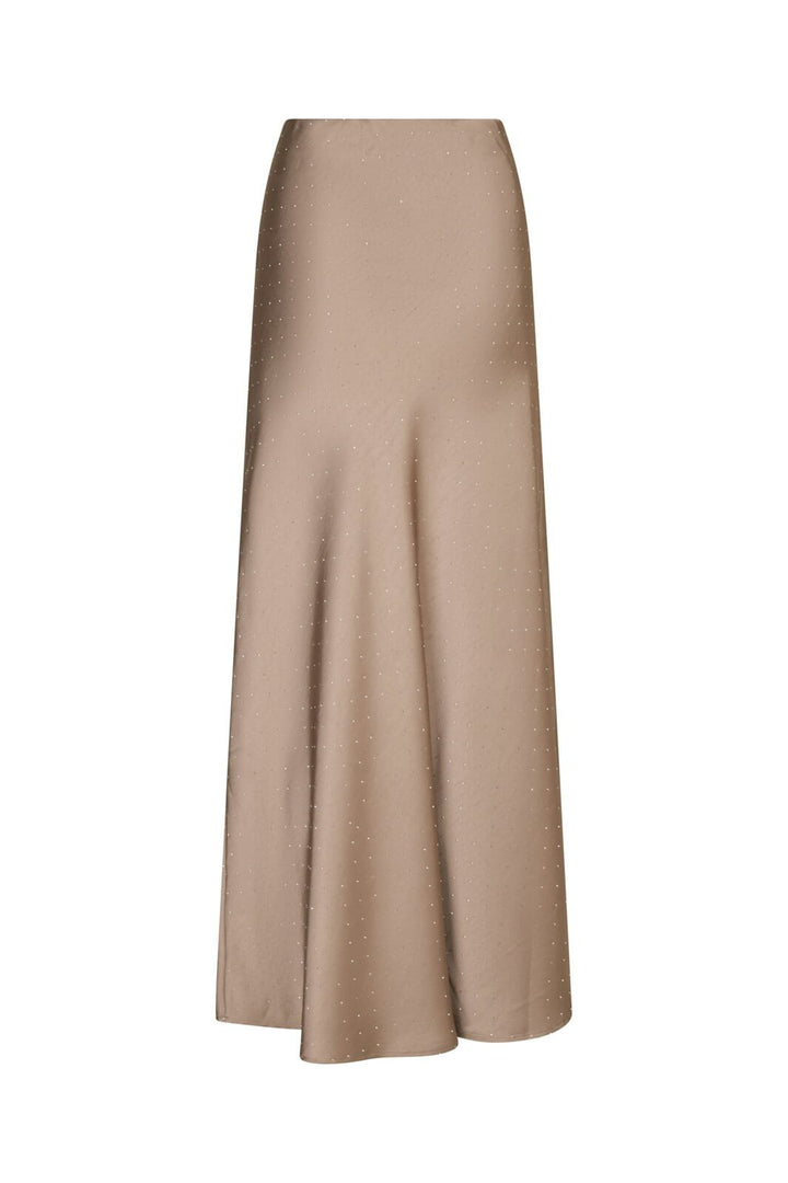 Neo Noir - Viso Heavy Sateen Bedaz Skirt 166890 - 811 - Dark Taupe