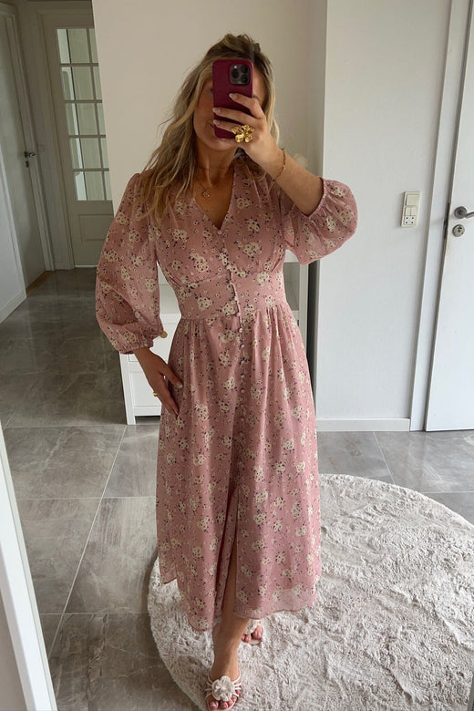 Neo Noir x Molly&My - Olana Small Blossom Dress 170656 - 754 - Light Pink Kjoler 