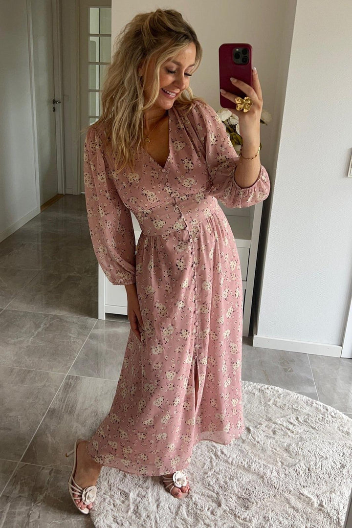 Neo Noir x Molly&My - Olana Small Blossom Dress 170656 - 754 - Light Pink Kjoler 