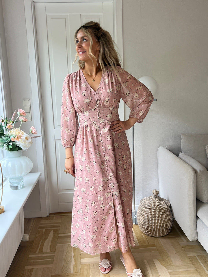 Neo Noir x Molly&My - Olana Small Blossom Dress 170656 - 754 - Light Pink Kjoler 