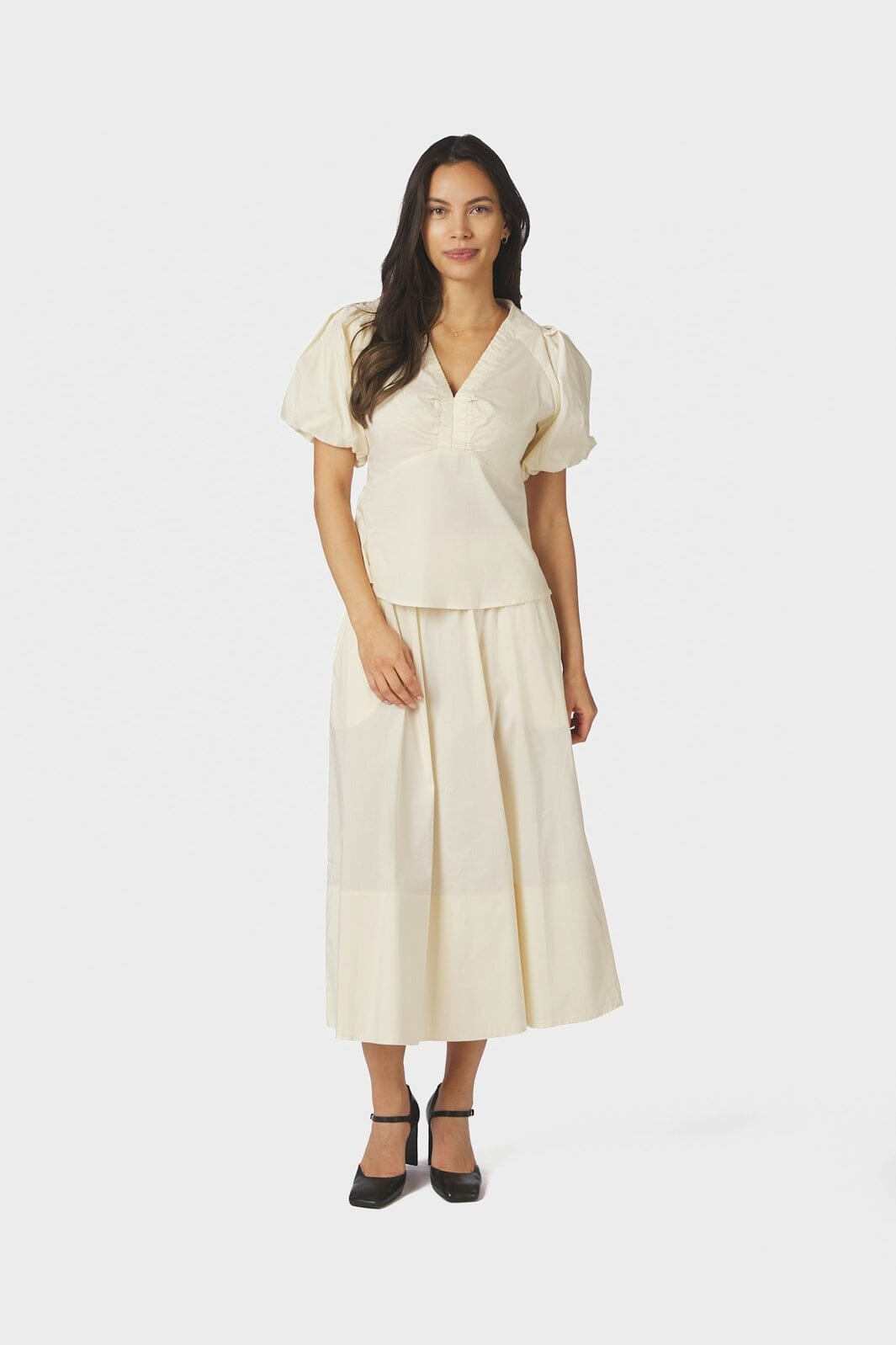 Neo Noir - Yara Poplin Skirt 158280 - 416 - Butter Yellow