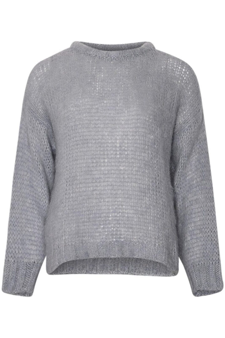 Noella - Delta Knit Sweater 12160008 - 1386 - Dove Blue Strikbluser 