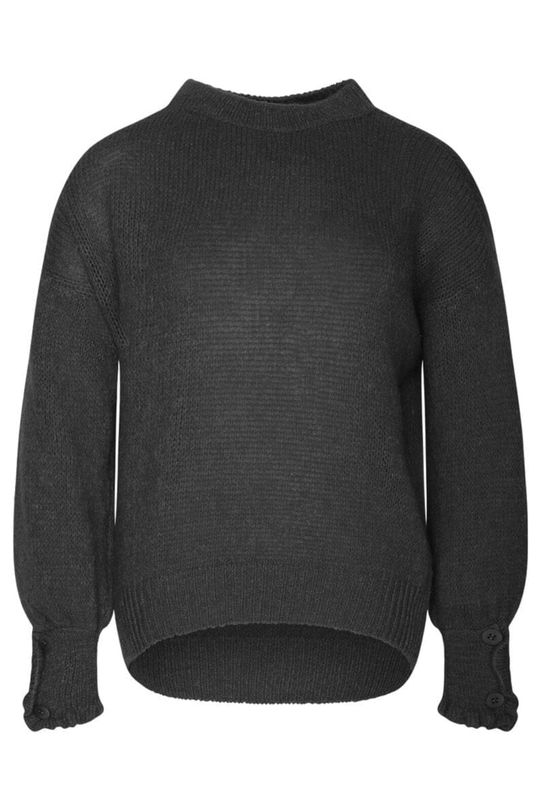 Noella - Finley Knit Sweater - 004 Black Strikbluser 