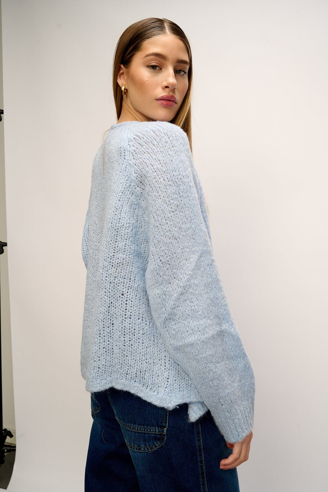 Noella - Fora Knit Cardigan - Lightblue Cardigans 