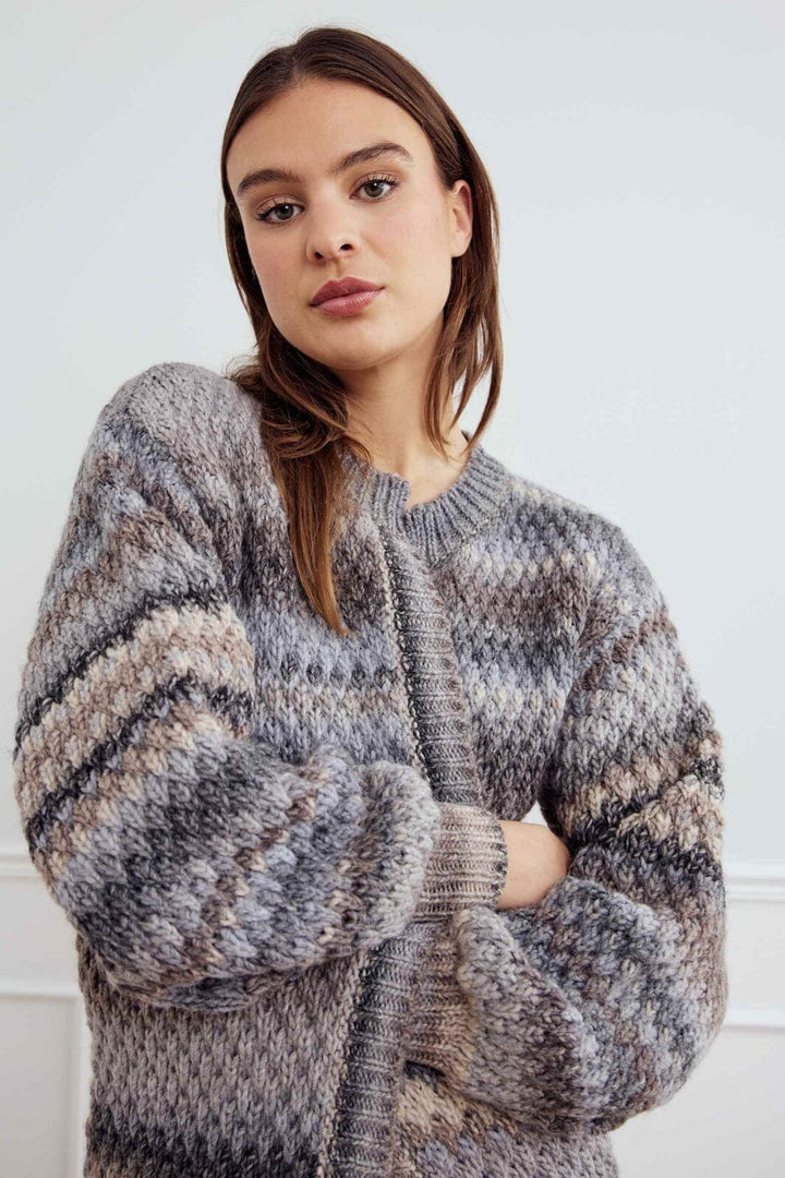 Noella - Gio Knit Cardigan 12161022 - 906 - Light Grey Mix