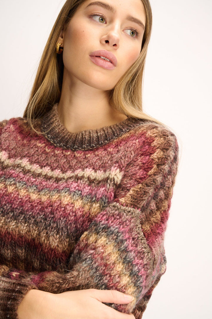 Noella - Gio Knit Sweater - 1047 Rust Mix Strikbluser 