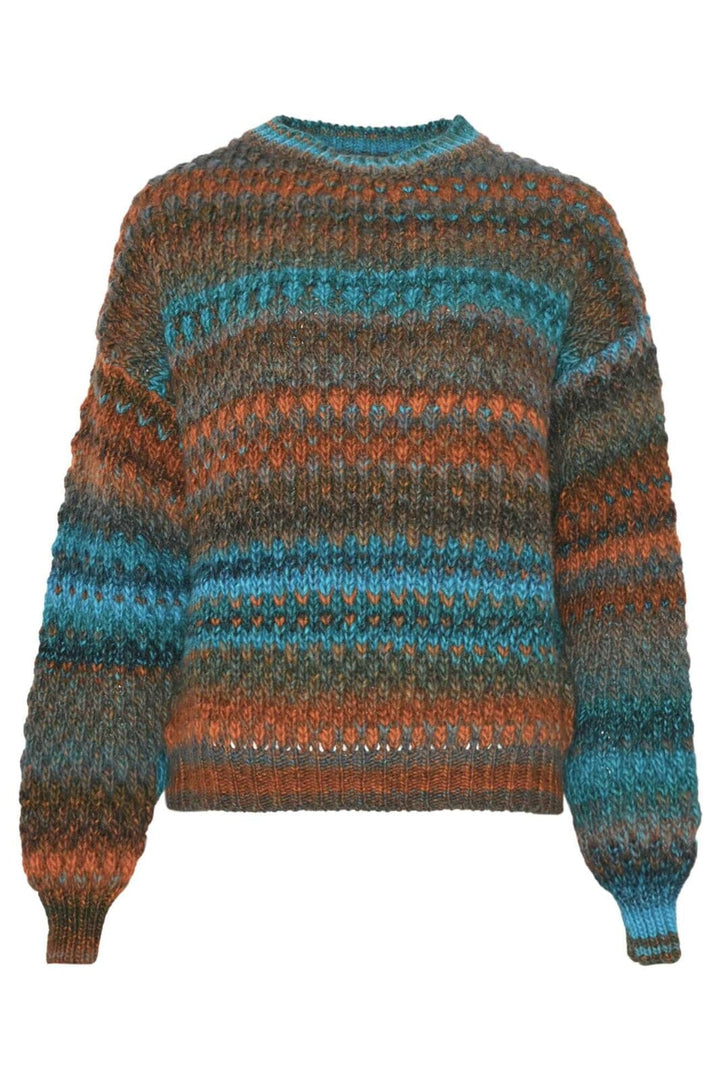 Noella - Gio Knit Sweater 12165005 - 1387 - Turquoise Brown Mix