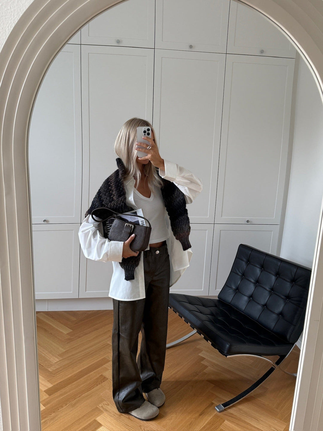 Noella - Gio Knit Sweater 12165005 - 1415 - Brown Grey Mix Strikbluser 