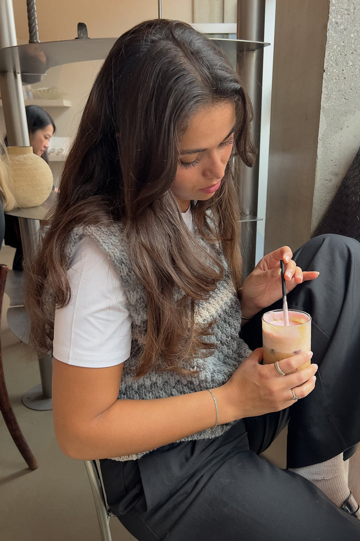 Noella - Gio Knit Vest 10872143 - 906 - Light Grey Mix Strikbluser 