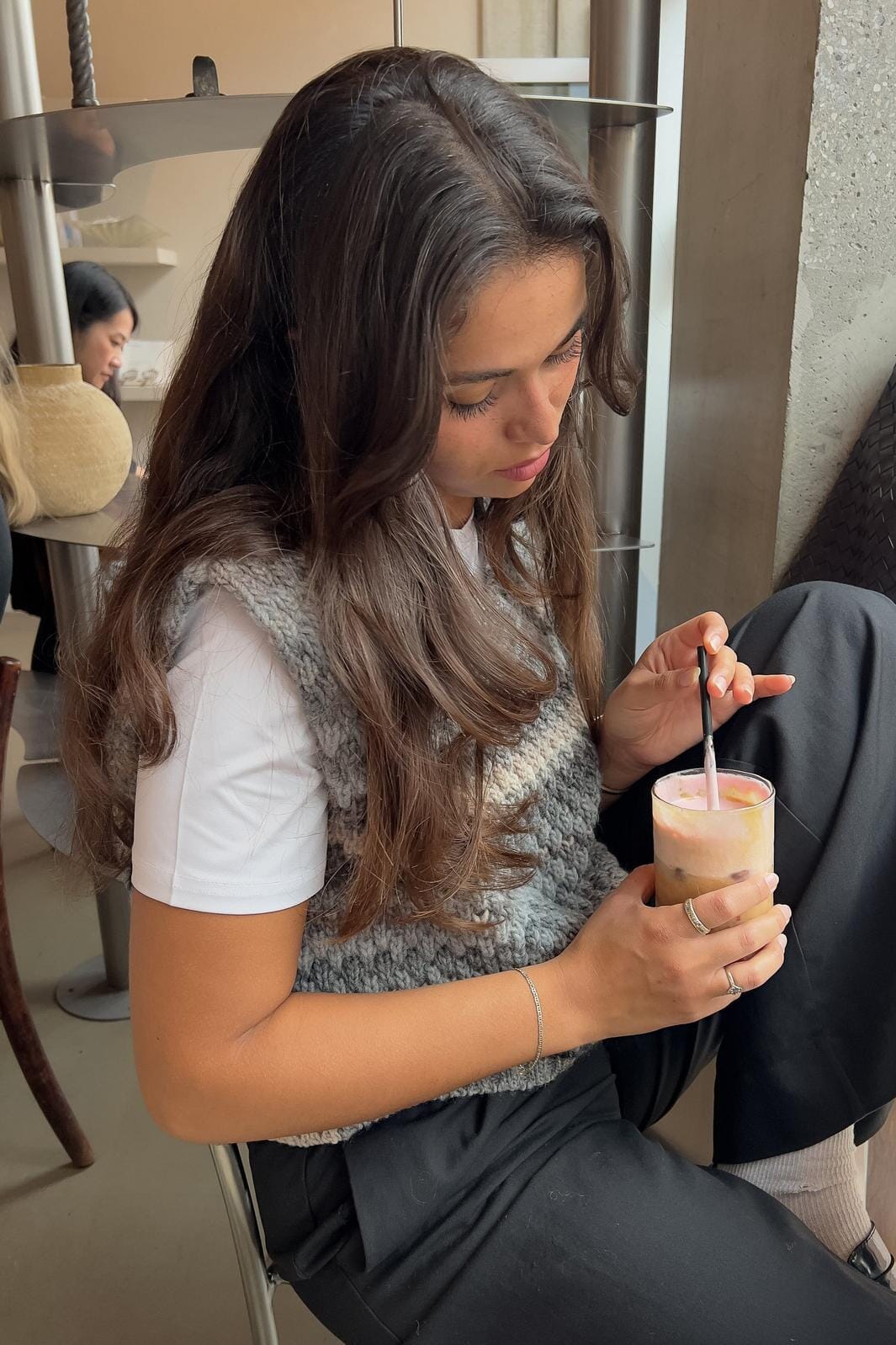 Noella - Gio Knit Vest 10872143 - 906 - Light Grey Mix Strikbluser 