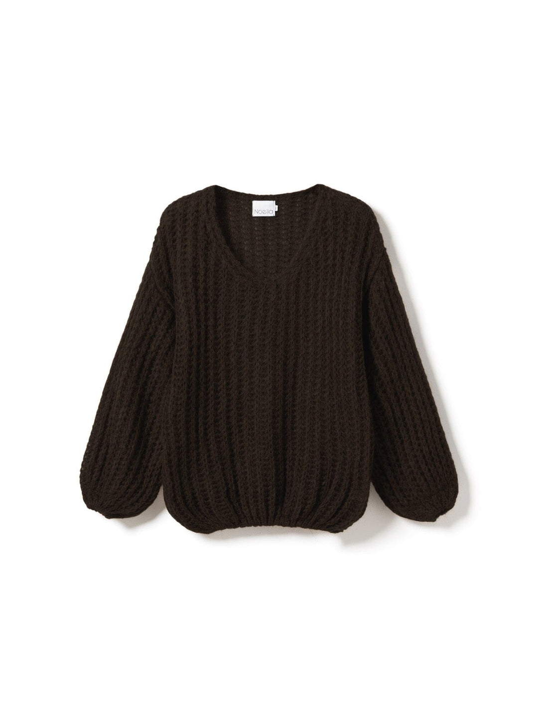 Noella - Joseph Knit Sweater 12265001 - 548 - Dark Brown Strikbluser 