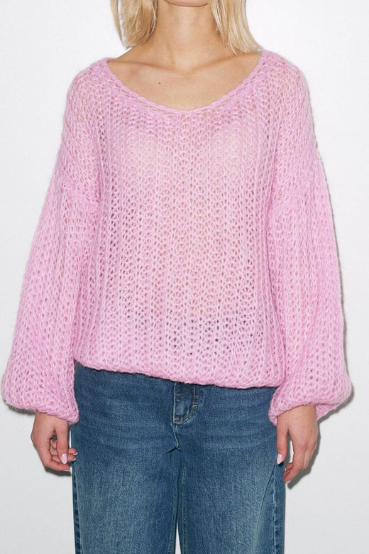 Noella - Joseph Knit Sweater - 599 Dusty Pink Strikbluser 