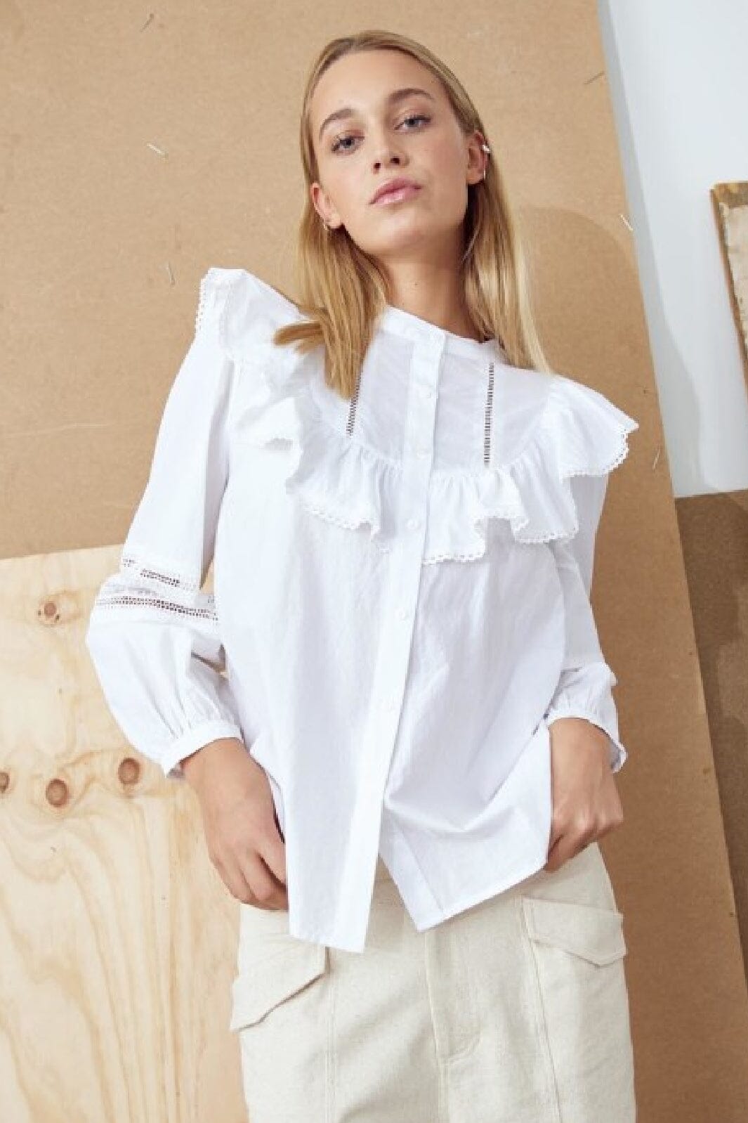 Noella - Jovanny Shirt - 028 White Bluser 