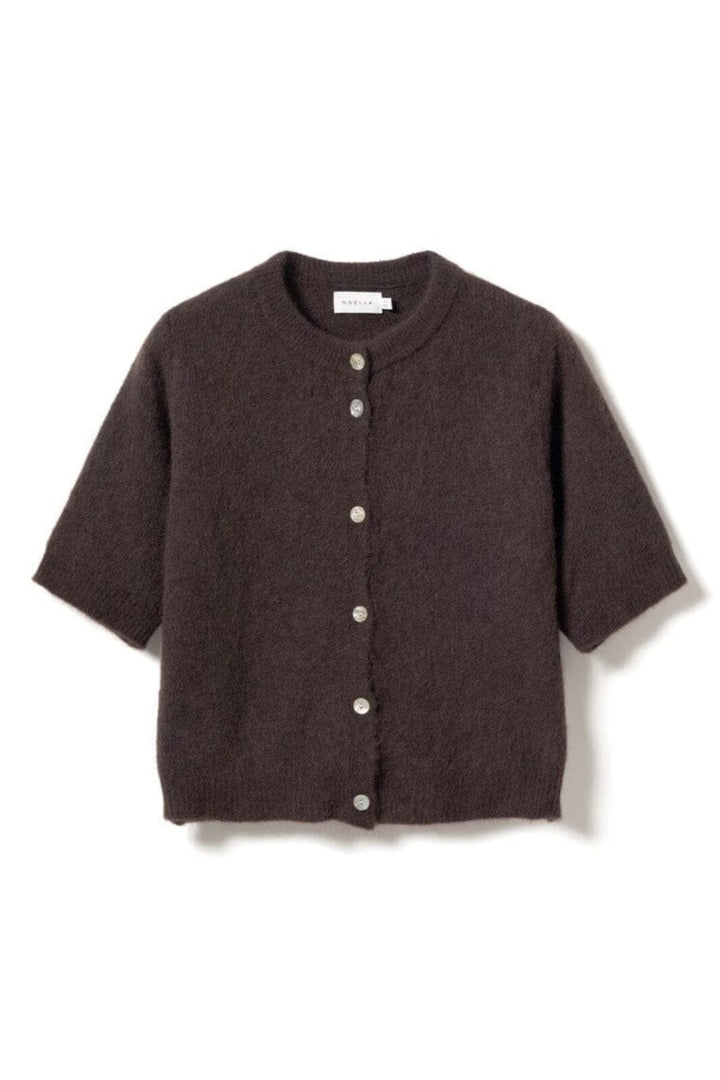 Noella - Kae Ss Knit Cardigan 12940086 - 674 - Chocolate Cardigans 