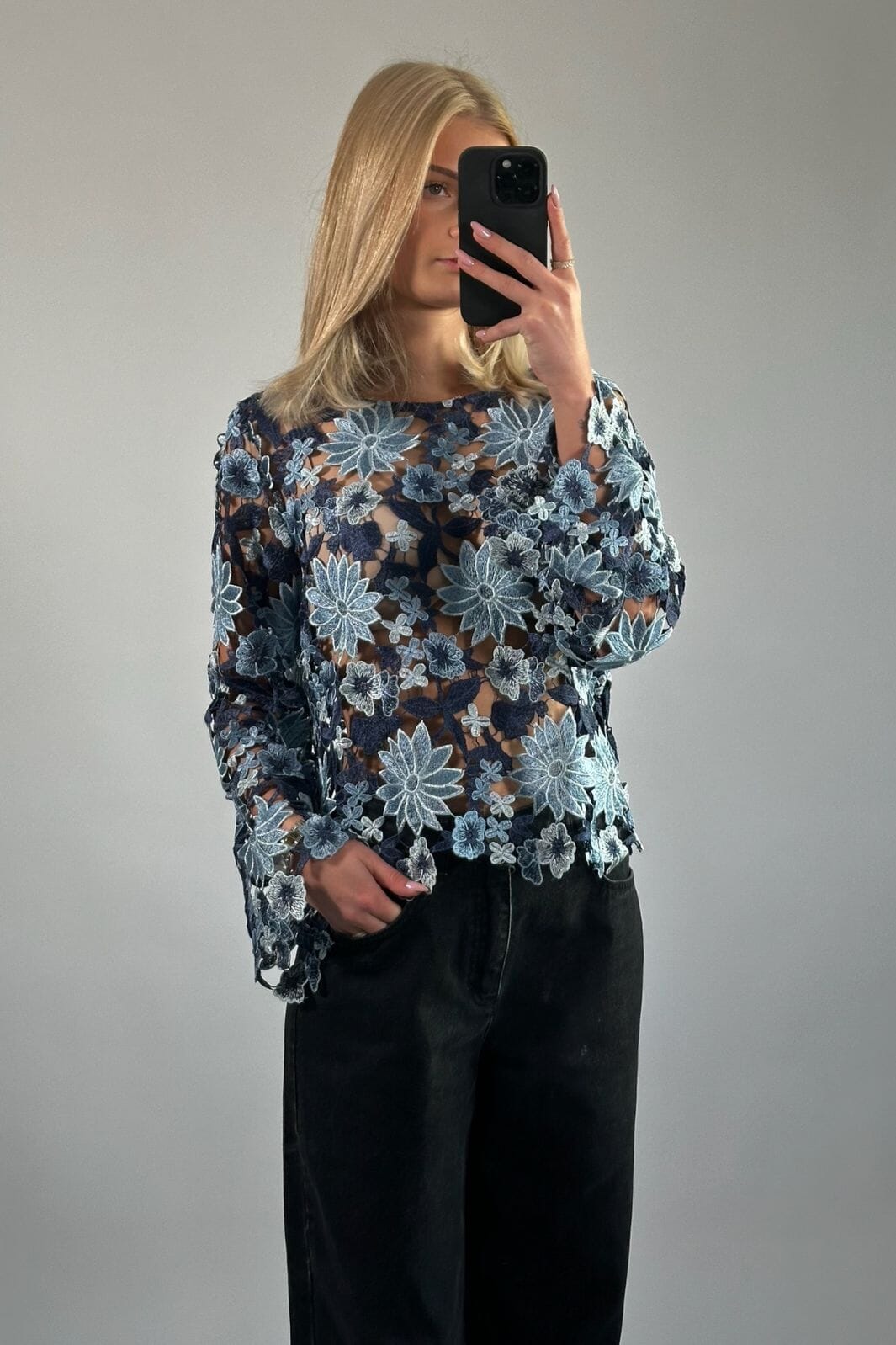 Noella - Kezzie Blouse - 1292 Dark Blue Mix