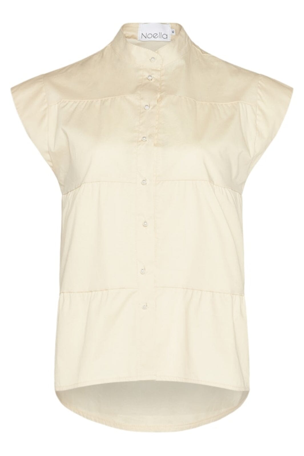 Noella - Kiki Ss Pearl Shirt Cotton Poplin - Beige Skjorter 