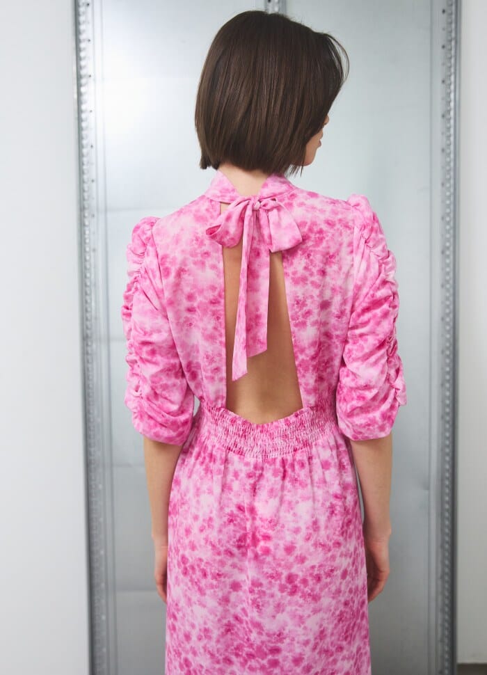 Noella - Leo Long Dress - 1057 Trudy Pink Print Kjoler 