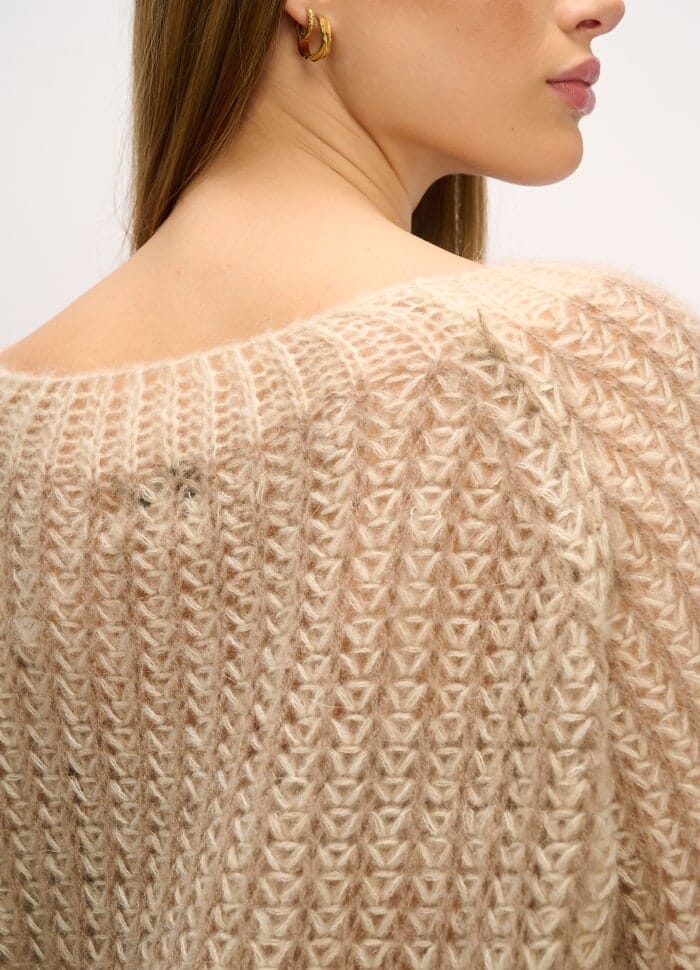 Noella - Liana Knit Sweater - 1064 Cozy Brown Strikbluser 