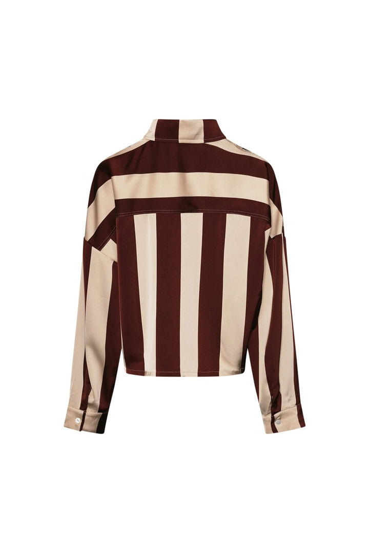 Noella - Liara N Shirt 14060001 - 1382 - Mahogany Ivory Stripe