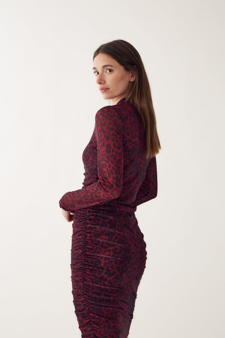 Noella - Lilou Dress 14630001 - 1411 - Chinara Red Print Kjoler 