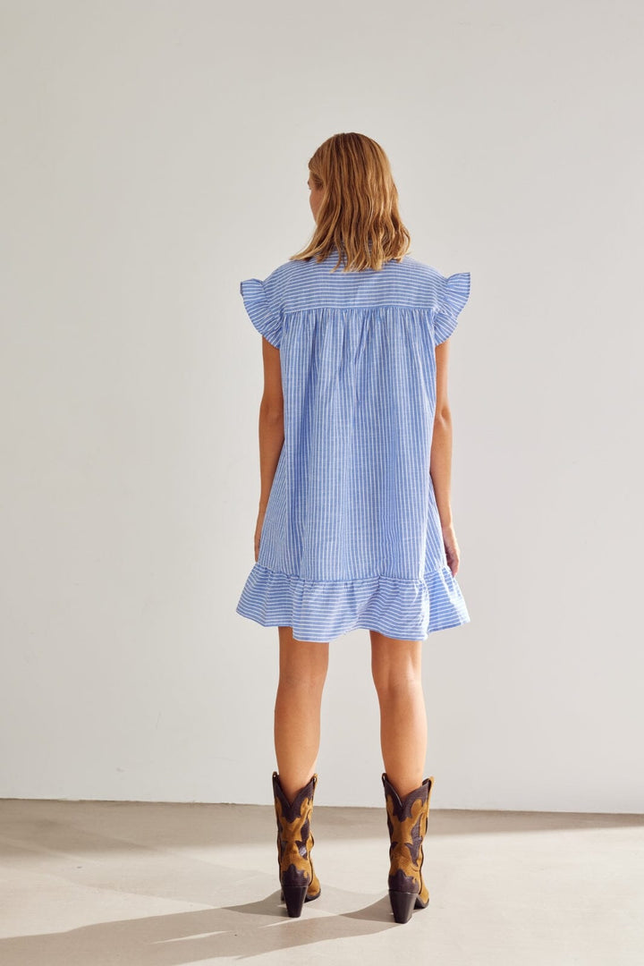 Noella - Linnea Dress 13470003 - 117 - Blue Stripe Kjoler 