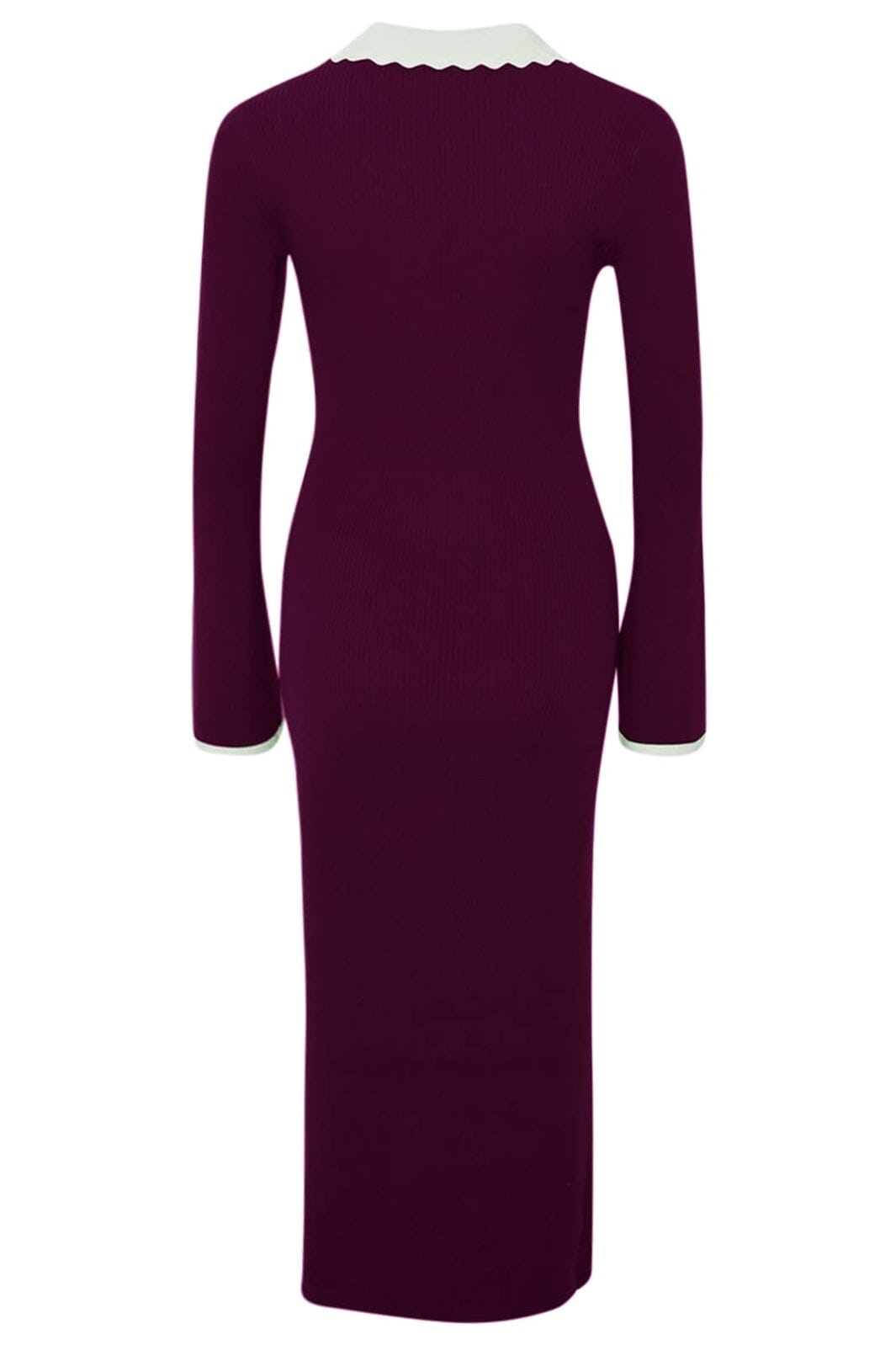 Noella - Livvy Knit Dress 13800003 - 1358 - Wine Sugar Combo Strikbluser 