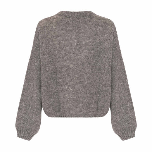 Noella - Mimi Ls Knit 11450002 - 218 - Grey Strikbluser 