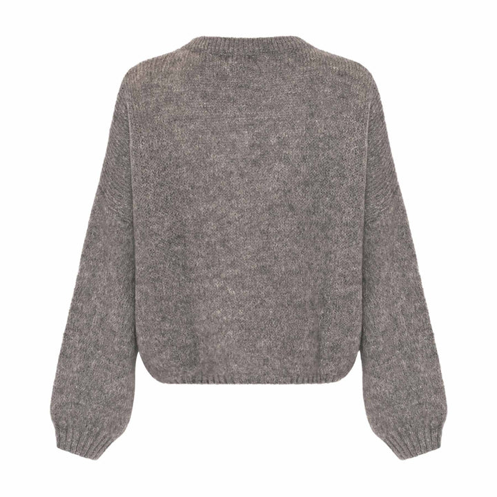 Noella - Mimi Ls Knit 11450002 - 218 - Grey Strikbluser 