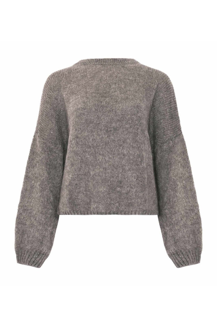 Noella - Mimi Ls Knit 11450002 - 218 - Grey Strikbluser 