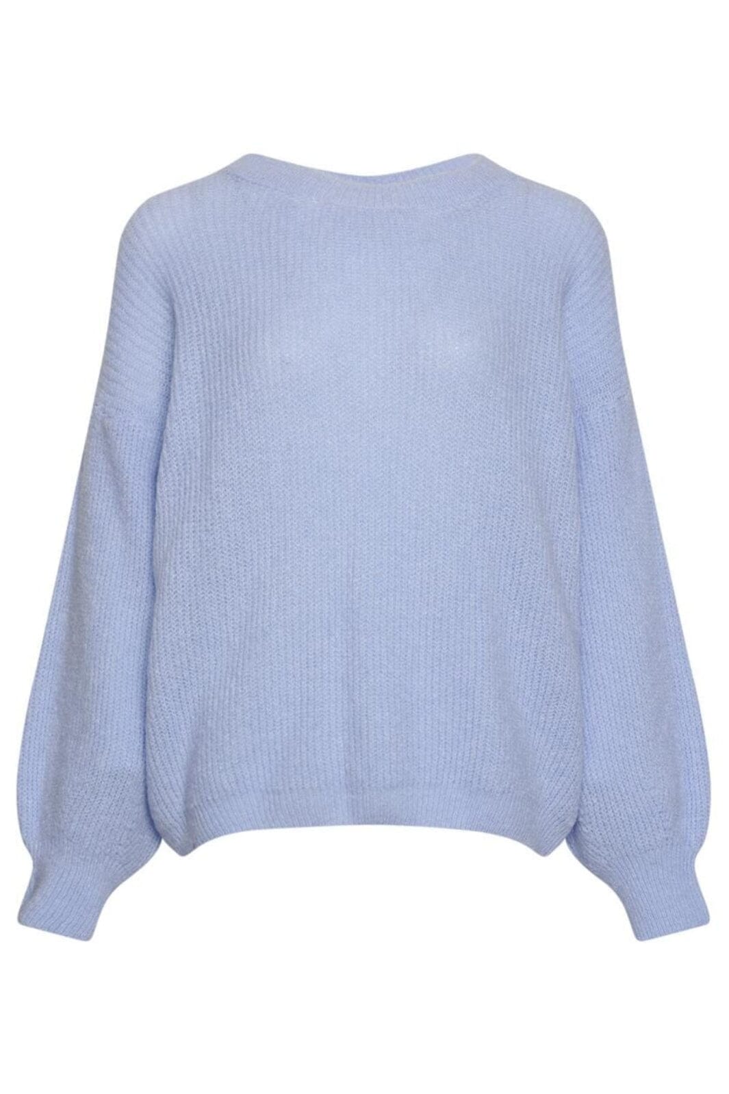 Noella - Mira Knit Sweater - Light Blue Strikbluser 