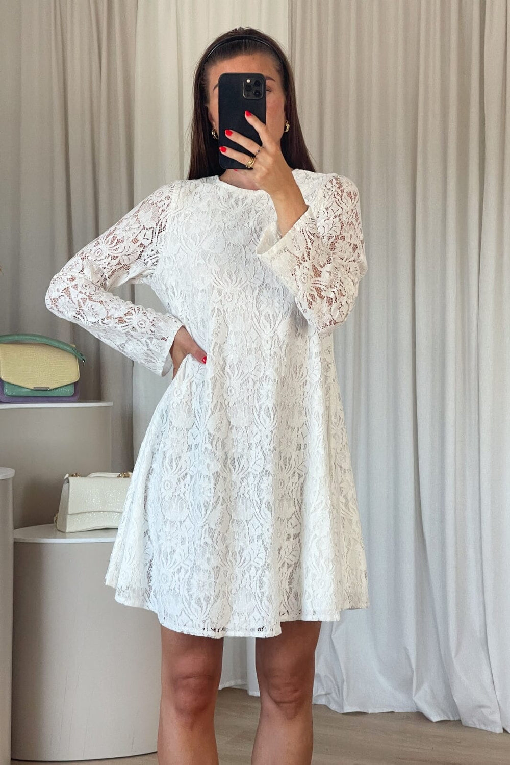 Noella - Mira Scoop Dress - White Kjoler 