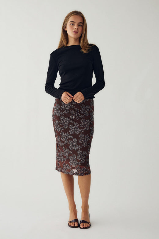 Noella - N-Jocelyn Skirt 16320003 - 1471 - Medium Brown Nederdele 