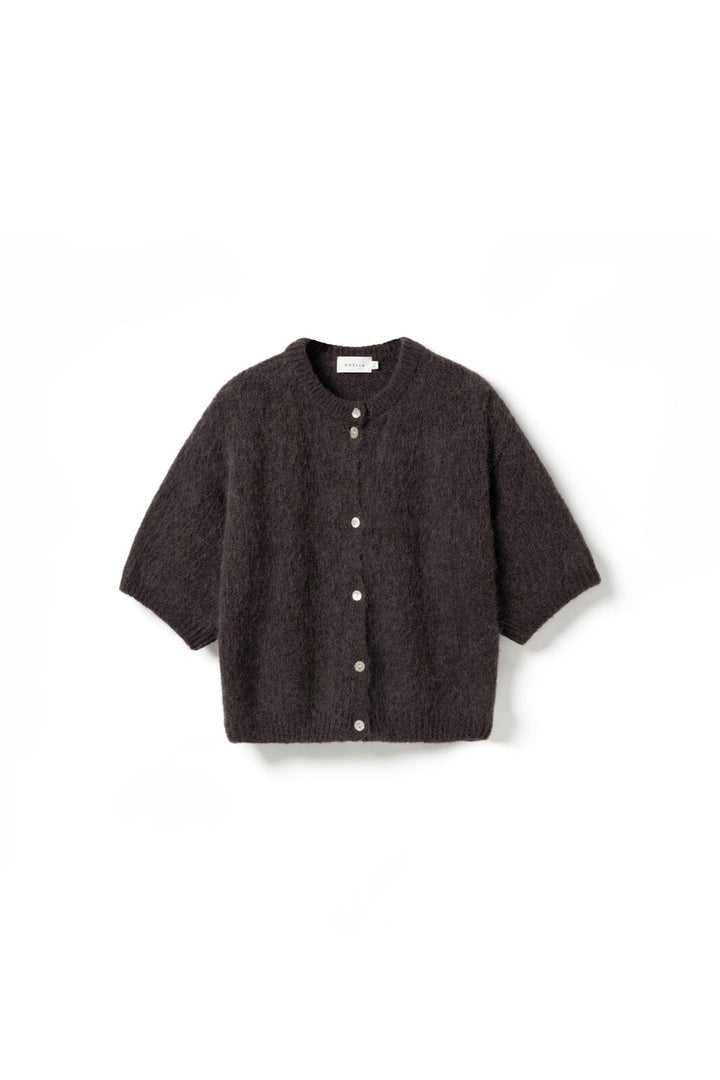 Noella - N-Kae Ss Knit Cardigan 15950003 - 674 - Chocolate