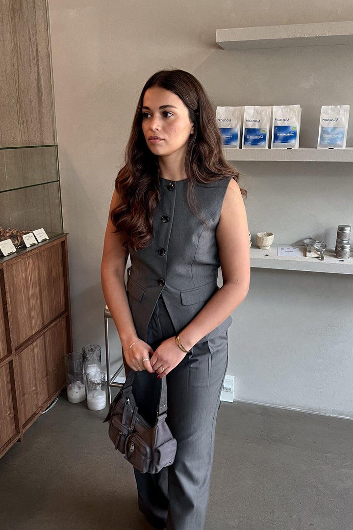Noella - N-Kasaunette Vest 10730003 - 1400 - Charcoal Mel. Veste 